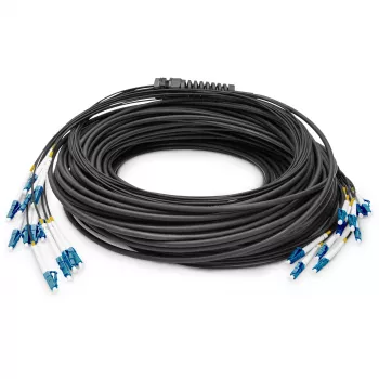 Digitus cable breakout universal de fibra óptica preensamblado monomodo OS2 12 fibras LC/UPC - LC/UPC 150m