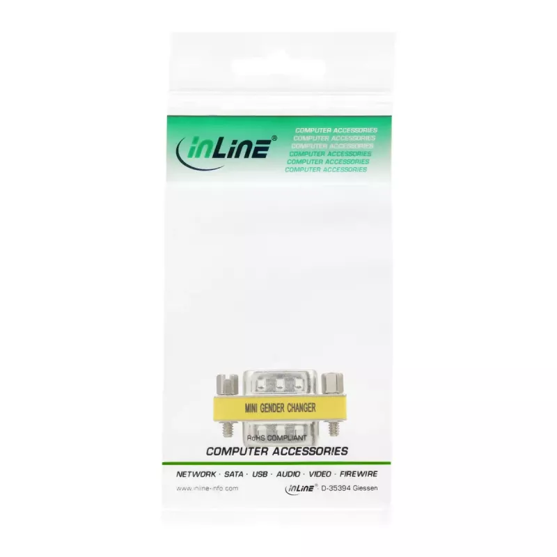 InLine adaptador DB15 HD VGA S-VGA conector macho conector macho