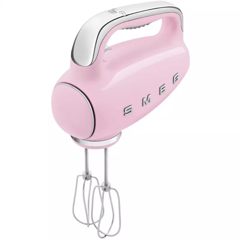 Smeg HMF01PKEU batidora de mano con diseño retro años 50 rosa