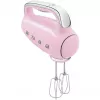 Smeg HMF01PKEU batidora de mano con diseño retro años 50 rosa