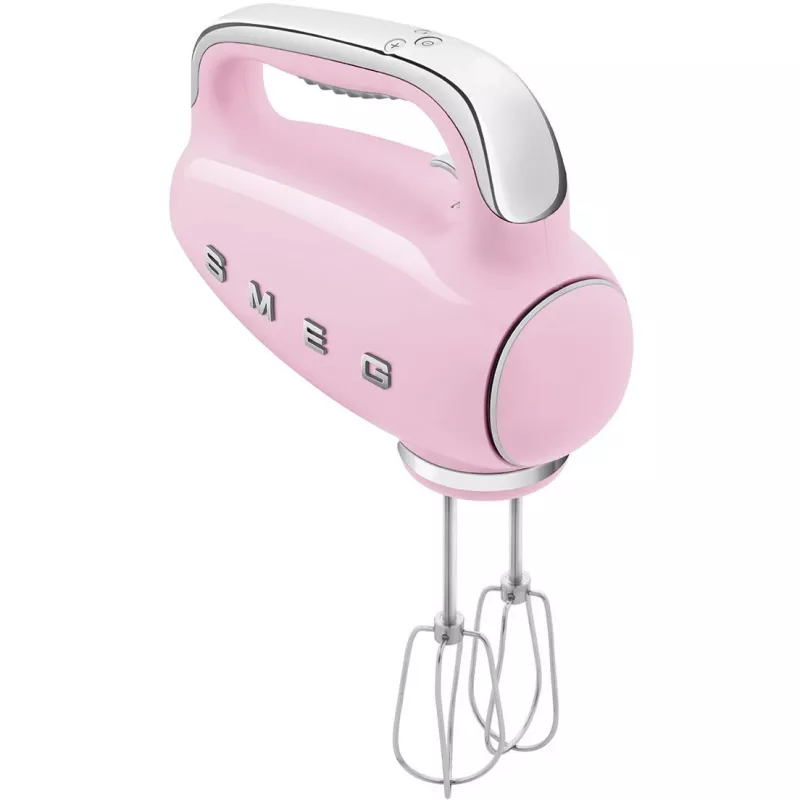 Smeg HMF01PKEU batidora de mano con diseño retro años 50 rosa