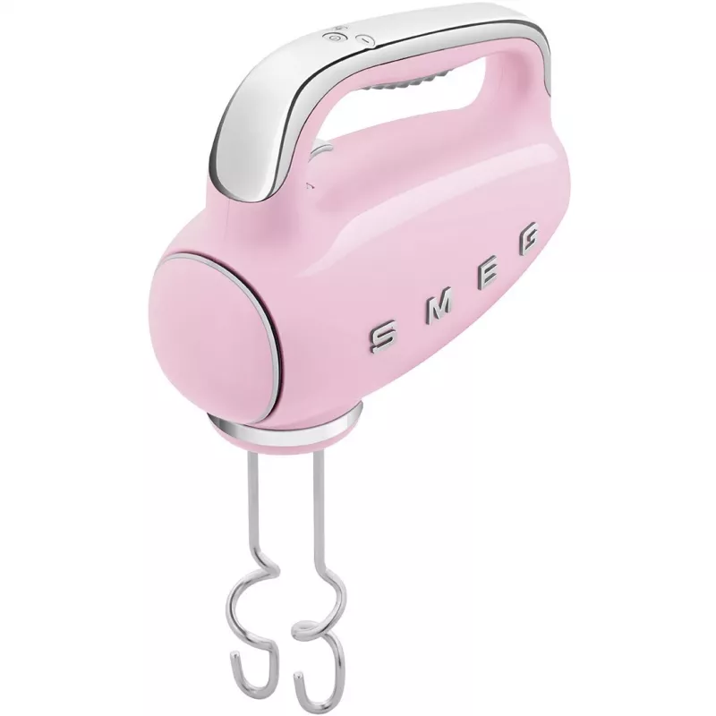 Smeg HMF01PKEU batidora de mano con diseño retro años 50 rosa