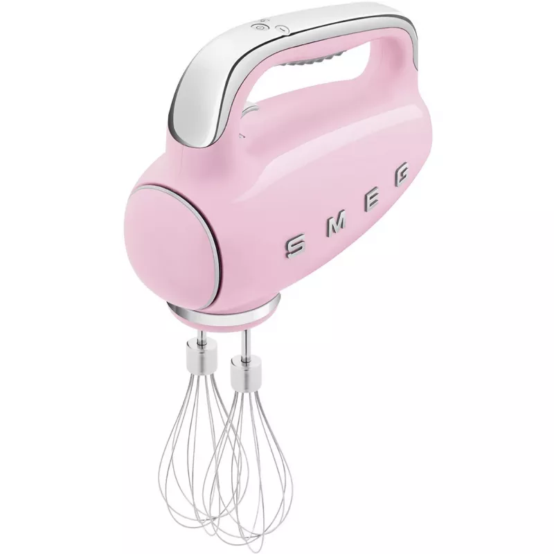 Smeg HMF01PKEU batidora de mano con diseño retro años 50 rosa