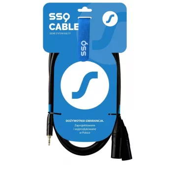 Cable SSQ jack estéreo 3,5 mm a 2x XLR macho MIXLR3 — cable de audio de 3 m