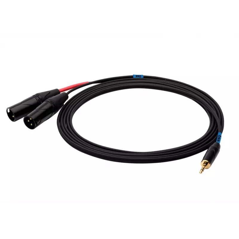 Cable SSQ jack estéreo 3,5 mm a 2x XLR macho MIXLR3 — cable de audio de 3 m