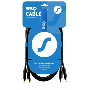 SSQ RCARCA3 - cable 2x RCA - 2x RCA - 3 m, negro