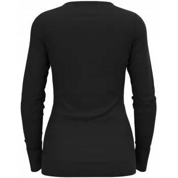 Odlo BL TOP cuello redondo l/s MERINO 200 camiseta de mujer, talla S, negro