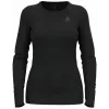 Odlo BL TOP cuello redondo l/s MERINO 200 camiseta de mujer, talla S, negro