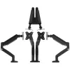 j5create JTSA102 soporte ergonómico para dos monitores negro pinza/pasacables de mesa 16 kg