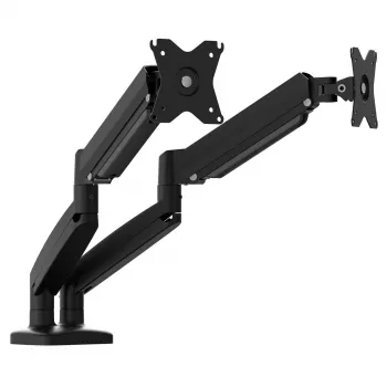 j5create JTSA102 soporte ergonómico para dos monitores negro pinza/pasacables de mesa 16 kg