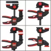 Abrazadera de mesa Bessey EZR15SET de una mano, 150 mm de apertura, 60 mm de alcance, negro/rojo