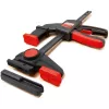 Abrazadera de mesa Bessey EZR15SET de una mano, 150 mm de apertura, 60 mm de alcance, negro/rojo