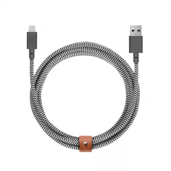 Cable USB-A a Lightning Native Union Belt Cable XL 3 m negro blanco