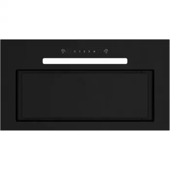 Campana extractora integrable MPM MPM-54-OWS-01, 54 cm, extracción/recirculación, 3 niveles, negra, vidrio/acero inoxidable