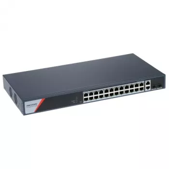 Hikvision DS-3E1528HP-SI-24P2T2F Switch PoE gestionable, 24 puertos + 2 SFP
