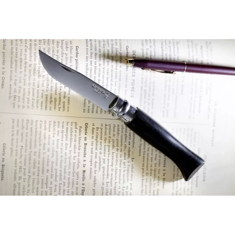 Navaja Opinel N°08 Collector Negro longitud de hoja 8,5 cm