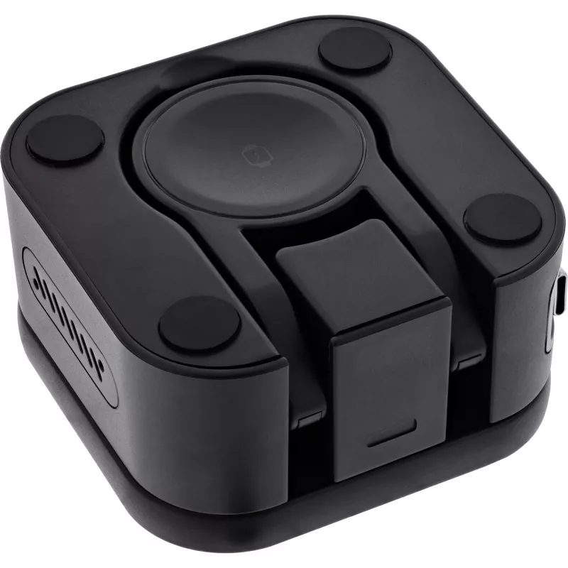 Cargador inalámbrico de interior InLine 33392T para auriculares, headsets, smartphones y smartwatches – alimentación USB 9/12 V, Negro