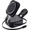 Cargador inalámbrico de interior InLine 33392T para auriculares, headsets, smartphones y smartwatches – alimentación USB 9/12 V, Negro