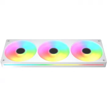 COUGAR Unity360-FB Ventilador ARGB PWM invertido de marco único 360mm, 120mm x3, 700–1600 RPM, FDB, Blanco