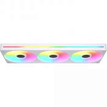COUGAR Unity360-FB Ventilador ARGB PWM invertido de marco único 360mm, 120mm x3, 700–1600 RPM, FDB, Blanco