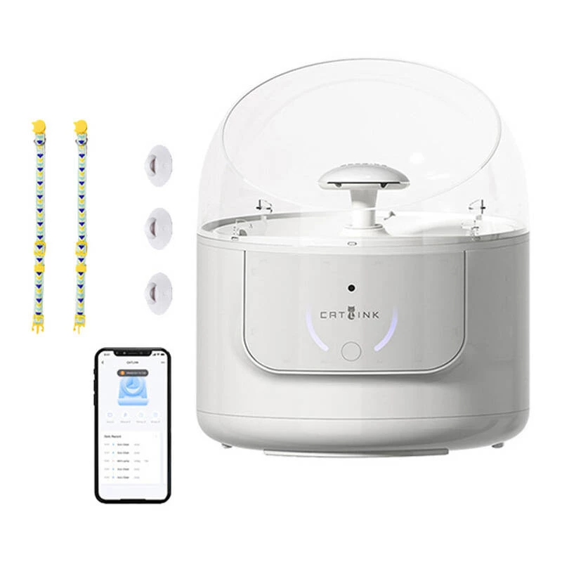 Fuente de agua para mascotas Catlink Pure CL-W-01, capacidad 2,5 l, agua circulante filtrada