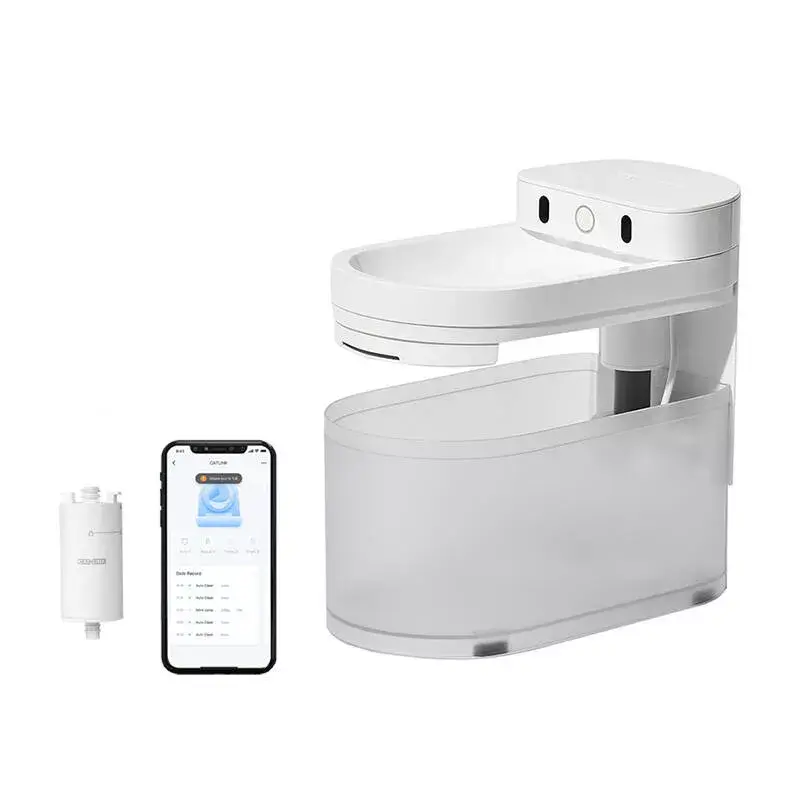 Fuente para gatos Catlink Pure 3 CL-WB-02 blanco con sistema de filtrado y caudal de agua ajustable