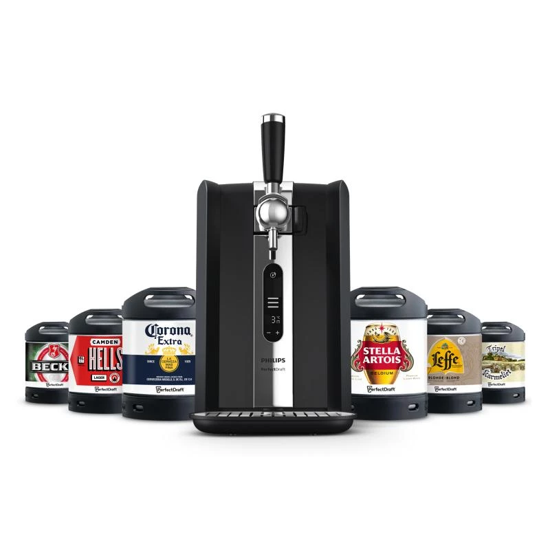 Máquina de cerveza de barril Philips HD3770/90 PerfectDraft, negro, compatible con barriles de 6 litros
