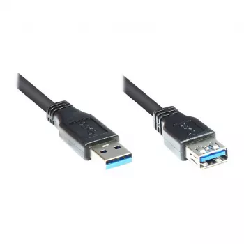 Cable de extensión Good Connections USB 3.0 conector macho A a conector hembra A - negro - 1m