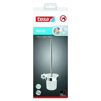 Cepillo de inodoro Tesa Smooz modelo 40632 con soporte de pared, cabezal de repuesto disponible