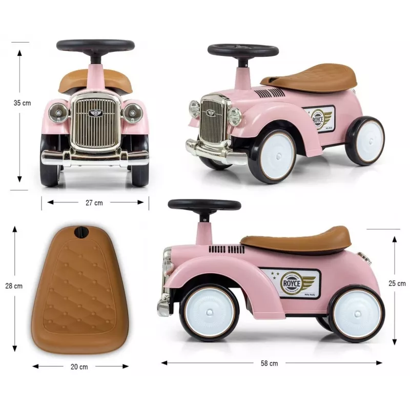Correpasillos infantil milly mally Royce rosa — modelo 5474, correpasillos infantil ligero