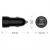Cargador de coche d bramante re-charge — USB-C 30W + USB-A 18W, 12–24V, negro