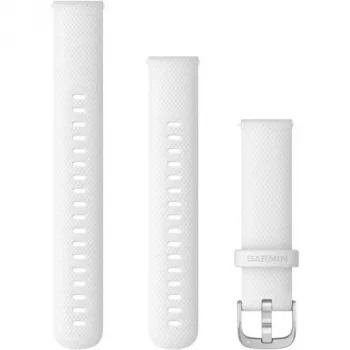 Garmin Quick Release Band - correa para reloj - white with silver hardware - para Legacy Hero Series Captain Marvel, Legacy Saga Series Rey, vívoactive 4S, ví