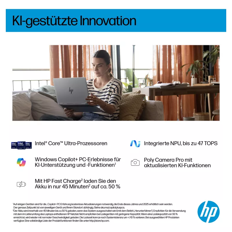 HP OmniBook BZ8E4EA 16 portátil - Core Ultra 5 4,5 GHz 40,6 cm - 512 GB SSD - 16 GB RAM - pantalla táctil - Windows 11 Home (BZ8E4EA#ABD)