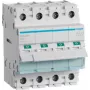 Interruptor automático Hager SBN463 – 63 A, tensión de bobina hasta 440 V, 4 módulos, IP20