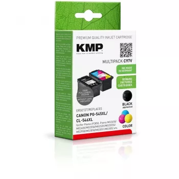 KMP MULTIPACK C97V - pack de 2 - alto rendimiento - negro, color (cian, magenta, amarillo) - compatible - cartucho de tinta (alternativa a: Canon 8286B001,