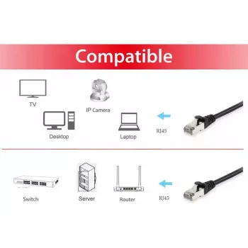 Cable de parcheo Equip Cat.6 S/FTP RJ-45 30 m negro