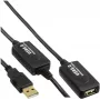 Cable alargador USB InLine 5771000120 — 20 m, conector macho USB-A a conector hembra USB-A, negro