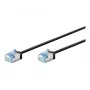 Cable de parcheo Goobay CAT 6A ultra flexible slim U/FTP negro - conector extra corto (74315)