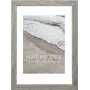 Hama Waves - cristal - placas de MDF - gris - marco de fotos individual - pared - 20 x 28 cm - rectangular