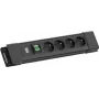 Regleta de enchufes Bachmann CONNECTUS 4xUTE 1xinterruptor 2,0m CEE7/7 Negro