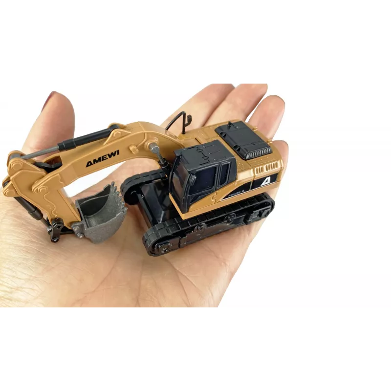 Excavadora modelo RC Amewi 22747 escala 1:64, motor eléctrico, para niños a partir de 6 años