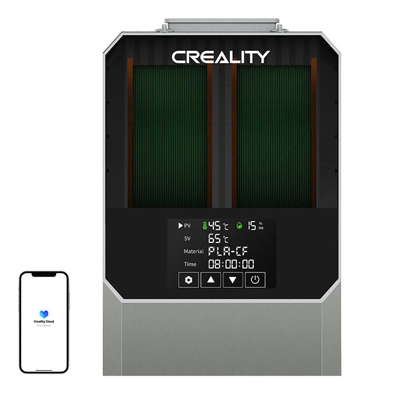 Secador de filamento Creality Space Pi Plus — gris, para filamentos de impresoras 3D, 1 unidad