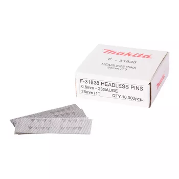 Makita F-31838 clavos de cabeza cincados, 0,6 x 25 mm, 23 Ga, 10000 uds.