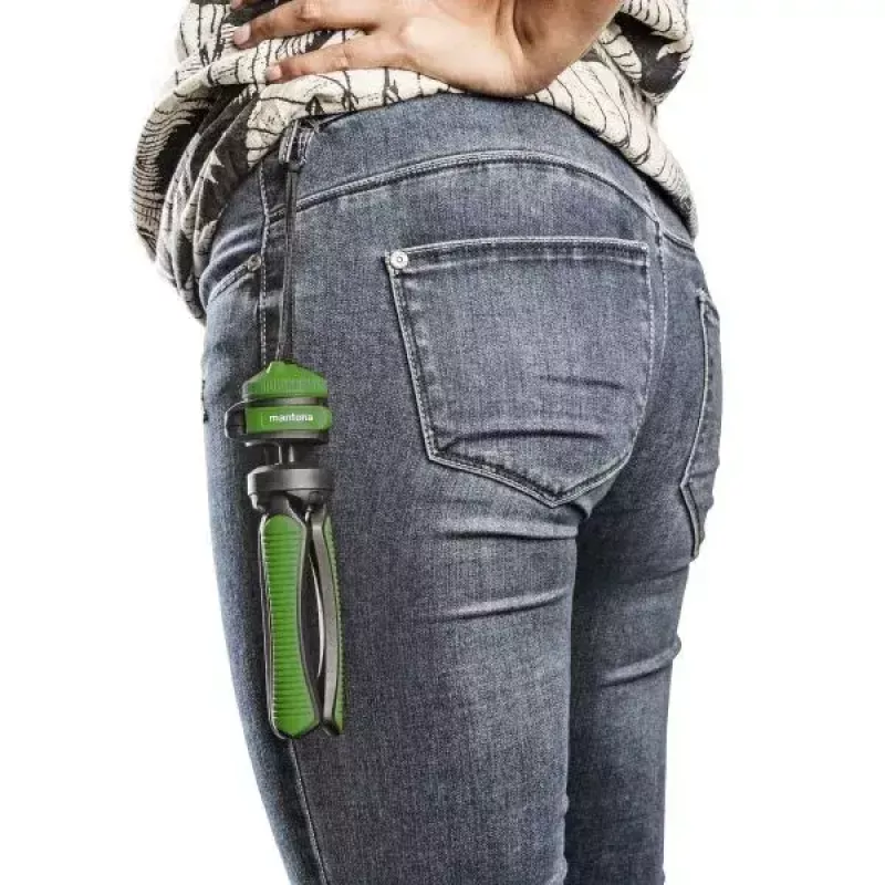 Trípode Mantona 21407 para smartphone y cámara digital negro verde