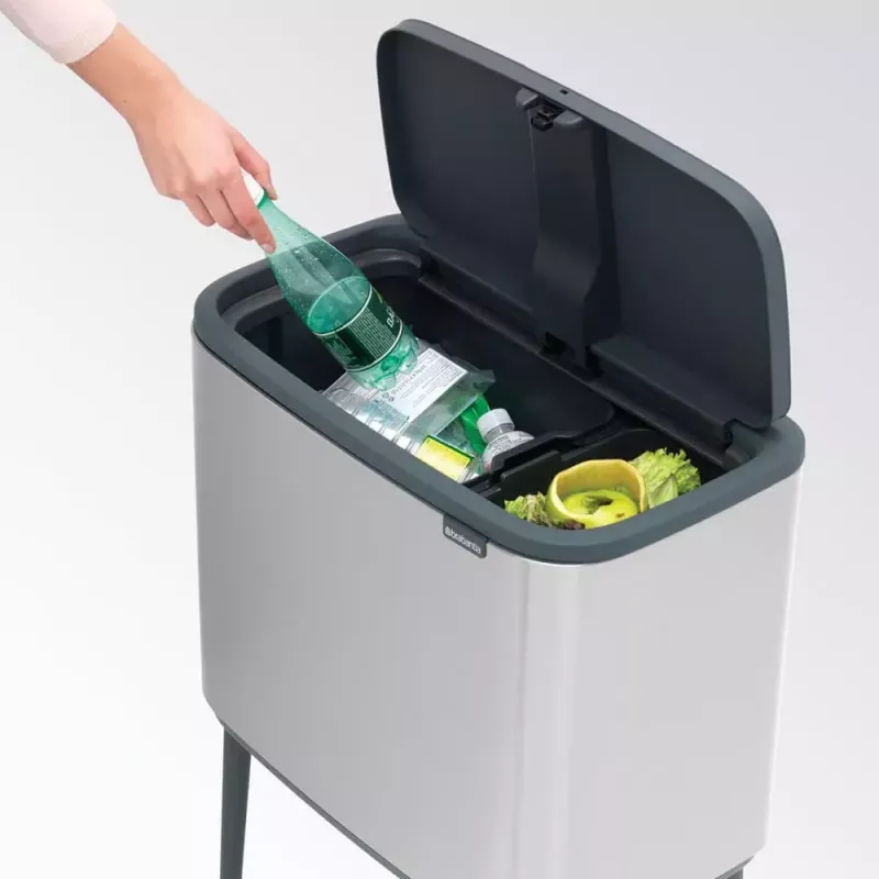 Cubo de basura Brabantia 316227 34L rectangular plástico acero inoxidable