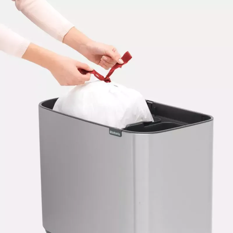 Cubo de basura Brabantia 316227 34L rectangular plástico acero inoxidable