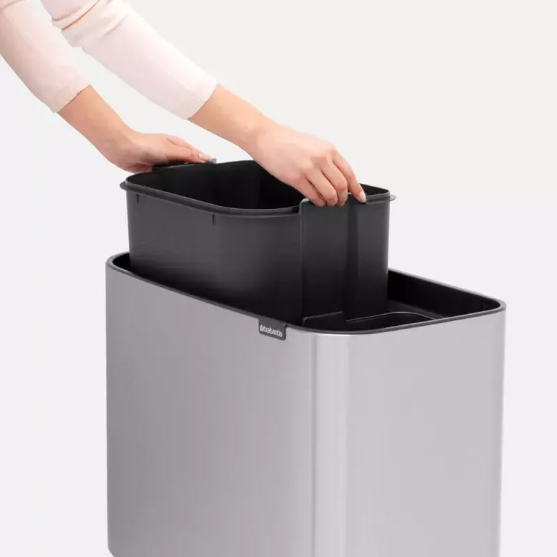 Cubo de basura Brabantia 316227 34L rectangular plástico acero inoxidable
