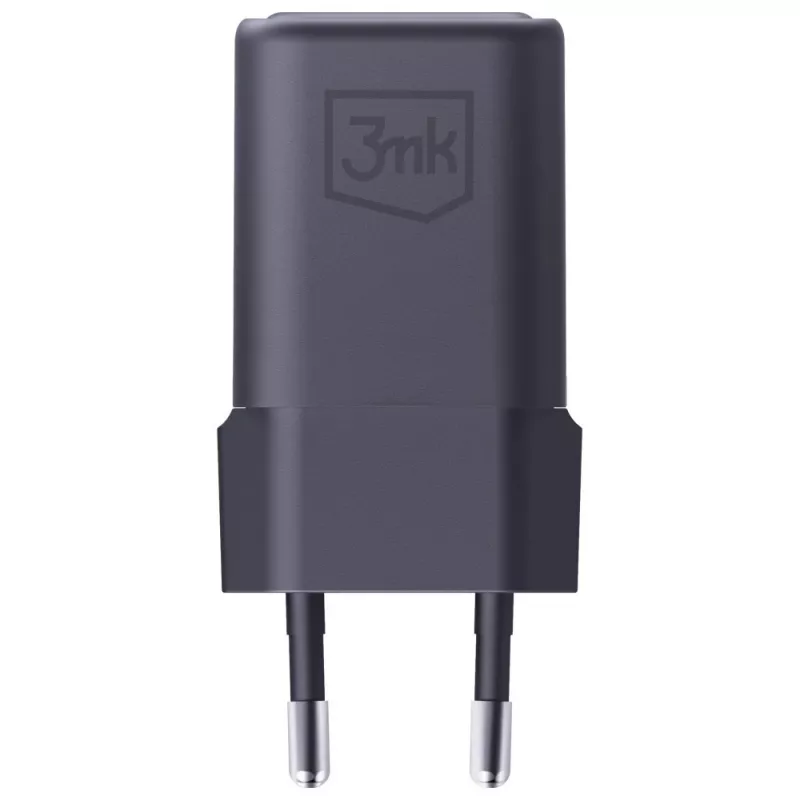 Cargador 3MK Hyper Charger PD 33W GaN QC4+ negro — cargador rápido PD 33W con tecnología GaN