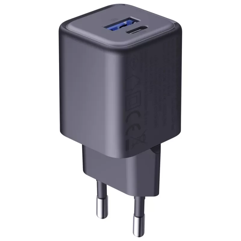 Cargador 3MK Hyper Charger PD 33W GaN QC4+ negro — cargador rápido PD 33W con tecnología GaN