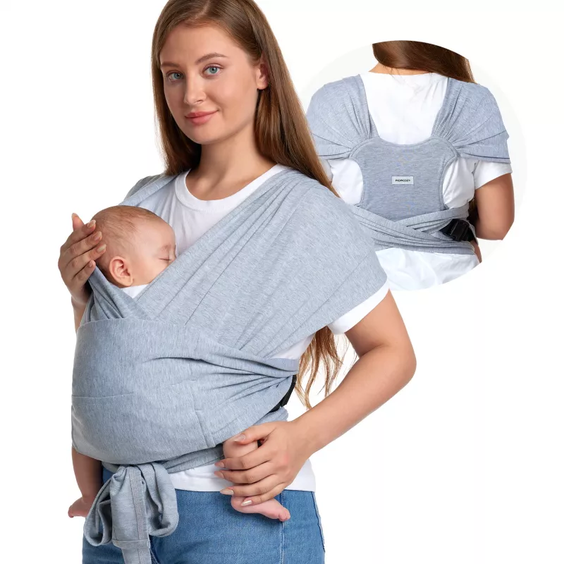 Portabebés Momcozy Baby Wrap gris